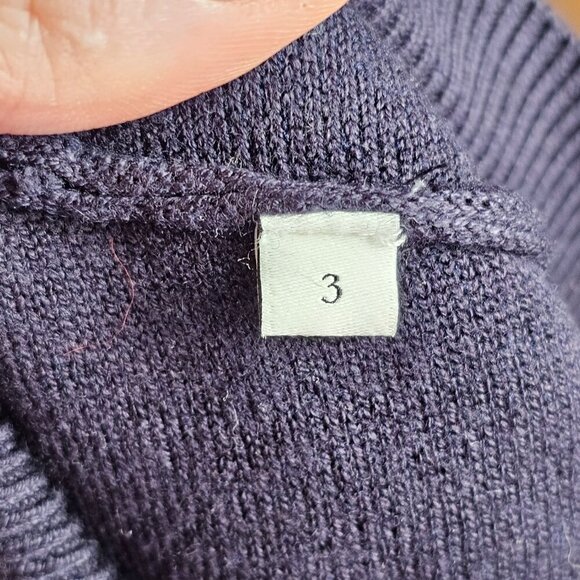 Sandro Paris Navy Blue Tie Front Sweater Sz 3 US L - Picture 9 of 10